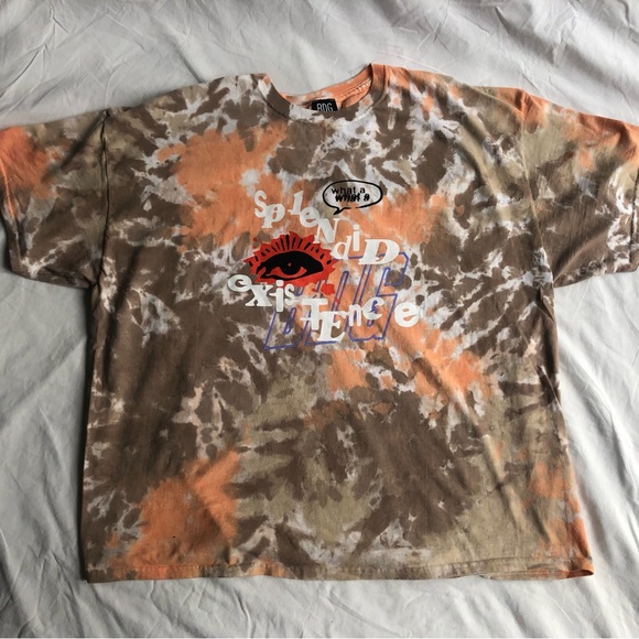 Urban Outfitters Mens Eye Print Tie-Dye T-shirt - Picture 2 of 4